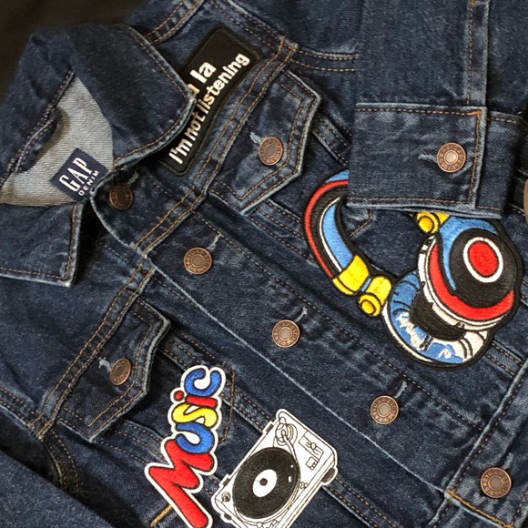 Amazing Boys “I ❤️ Music” Denim Jacket designed by STORY PATCH’D! PERSONALIZE! - Picture 5 of 9